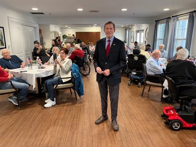 Blumenthal joined an event in Trumbull honoring our nation’s veterans.